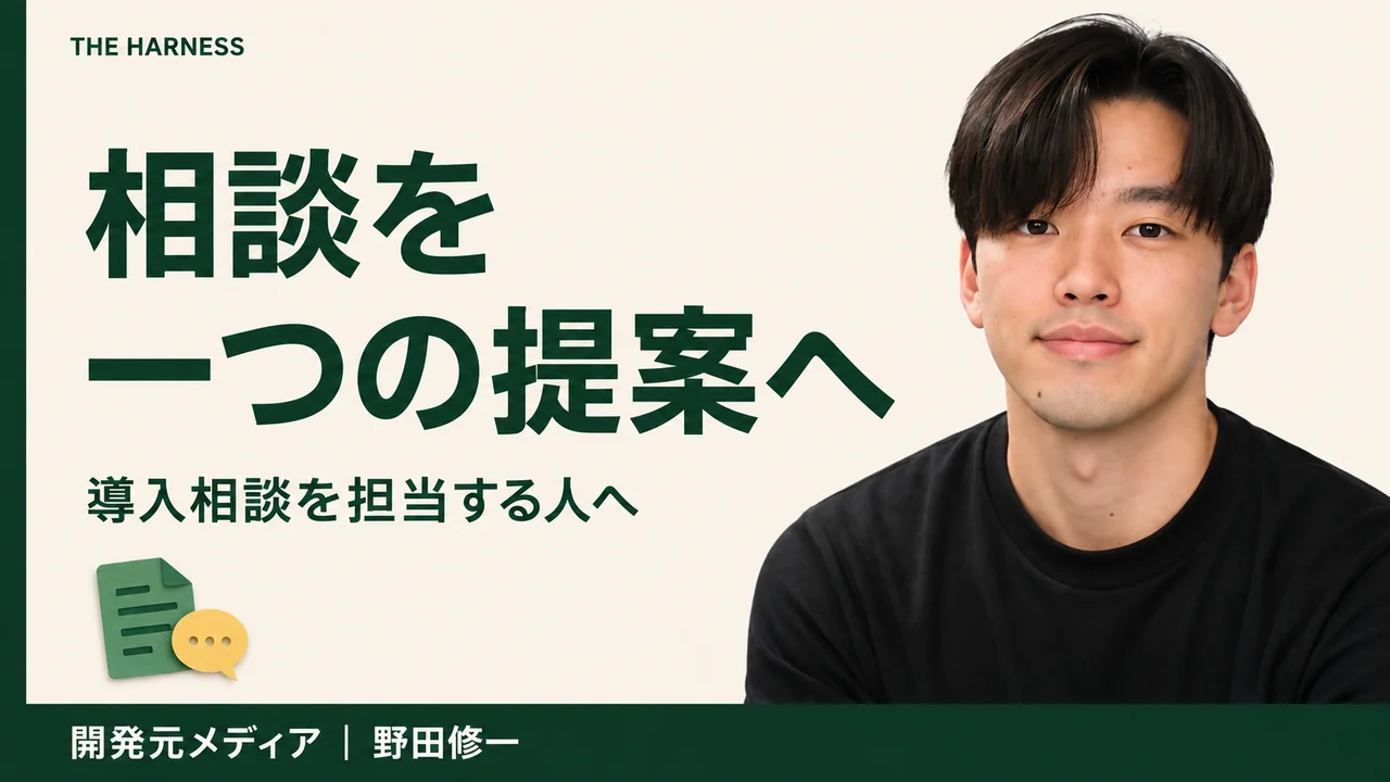 Harness導入支援の営業方法｜30分相談・提案・追客・金額回答