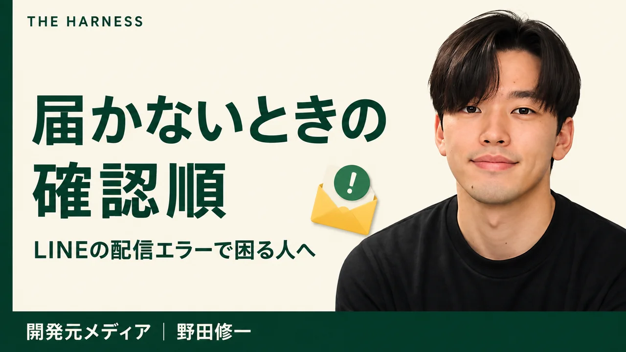 LINEが配信されない・反応しない原因｜運用ツールのエラー対処法