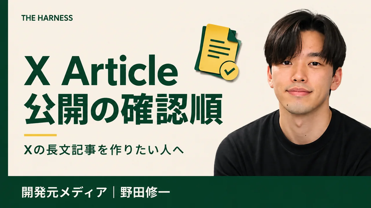 X ArticleをAIで作る手順｜画像付き下書きから公開確認まで