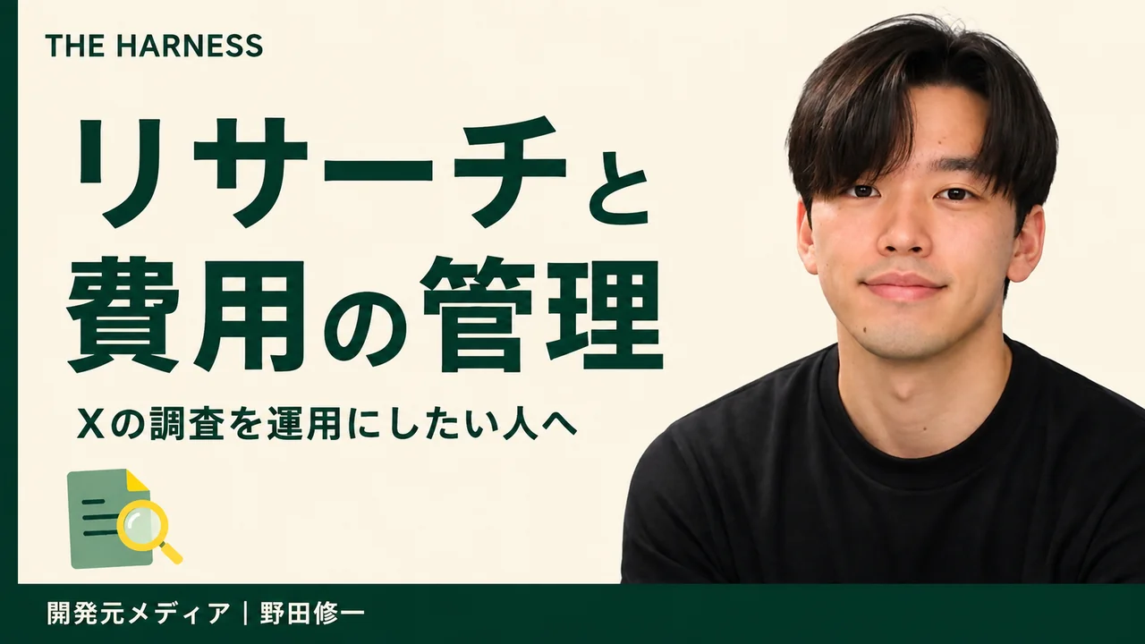 X HarnessのリサーチとAPIコスト管理|無料収集・日次監視・障害対応
