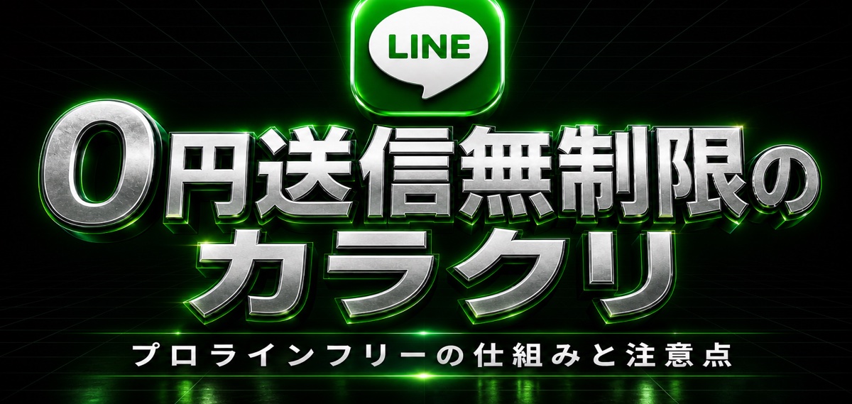 プロラインフリーの料金と評判・口コミを徹底解説!月額0円で送信無制限ツールの仕組みと注意点を紹介